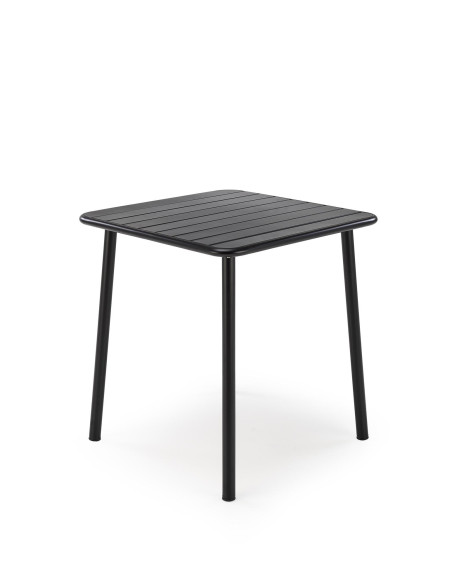 BOSCO Stół Kwadratowy Czarny Stalowy 70/70/76 cm | Elegancka Forma