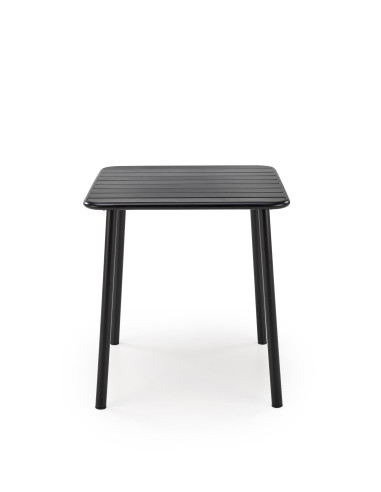 BOSCO Stół Kwadratowy Czarny Stalowy 70/70/76 cm | Elegancka Forma