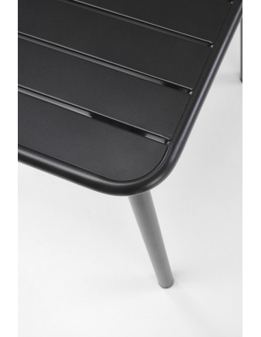 BOSCO Stół Kwadratowy Czarny Stalowy 70/70/76 cm | Elegancka Forma