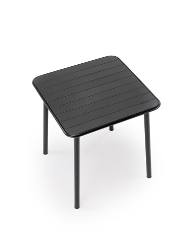 BOSCO Stół Kwadratowy Czarny Stalowy 70/70/76 cm | Elegancka Forma