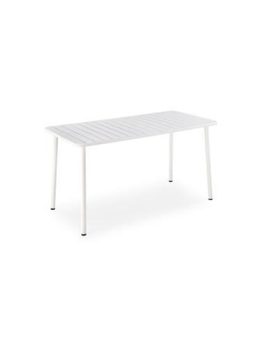 BOSCO Stół Prostokąt Biały 140/70/76 cm Stalowy | Elegancka Forma