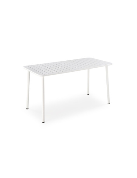 BOSCO Stół Prostokąt Biały 140/70/76 cm Stalowy | Elegancka Forma