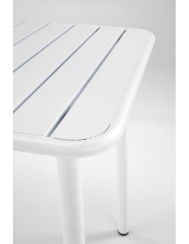 BOSCO Stół Prostokąt Biały 140/70/76 cm Stalowy | Elegancka Forma