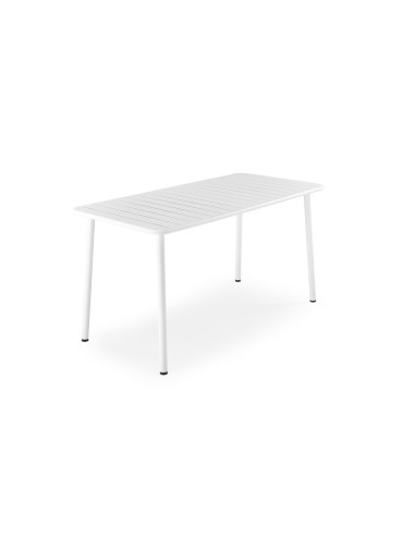 BOSCO Stół Prostokąt Biały 140/70/76 cm Stalowy | Elegancka Forma