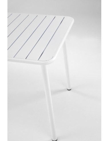 BOSCO Stół Prostokąt Biały 140/70/76 cm Stalowy | Elegancka Forma