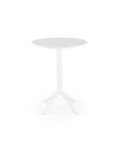 CALVO Stół Okrągły Fi60/72 cm Biały Polipropylen | Nowoczesny