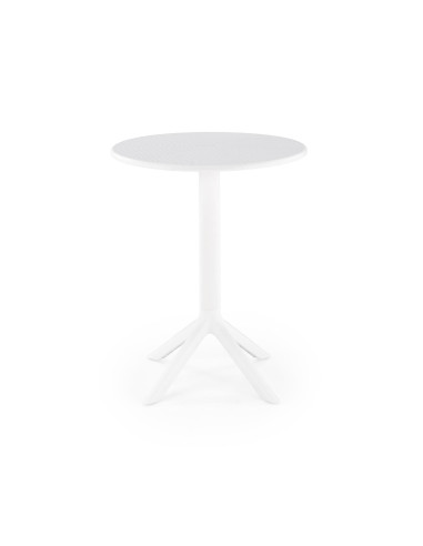 CALVO Stół Okrągły Fi60/72 cm Biały Polipropylen | Nowoczesny