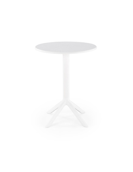CALVO Stół Okrągły Fi60/72 cm Biały Polipropylen | Nowoczesny