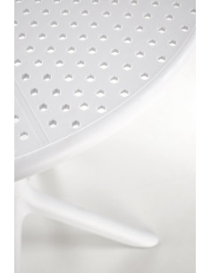 CALVO Stół Okrągły Fi60/72 cm Biały Polipropylen | Nowoczesny 2