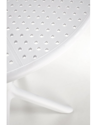 CALVO Stół Okrągły Fi60/72 cm Biały Polipropylen | Nowoczesny