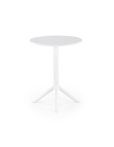 CALVO Stół Okrągły Fi60/72 cm Biały Polipropylen | Nowoczesny