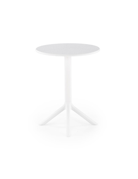 CALVO Stół Okrągły Fi60/72 cm Biały Polipropylen | Nowoczesny