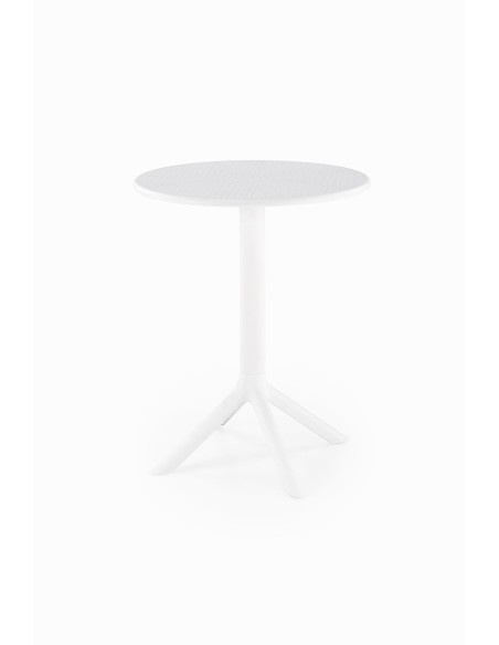 CALVO Stół Okrągły Fi60/72 cm Biały Polipropylen | Nowoczesny