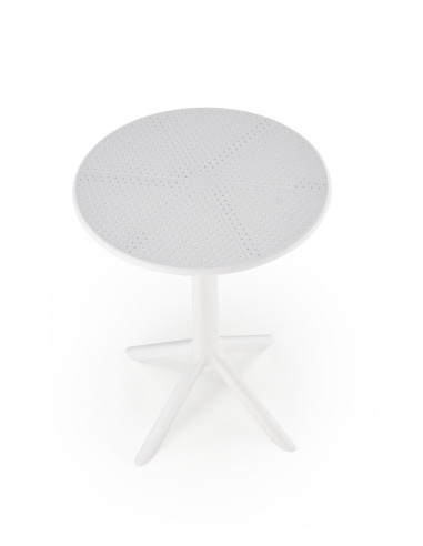 CALVO Stół Okrągły Fi60/72 cm Biały Polipropylen | Nowoczesny