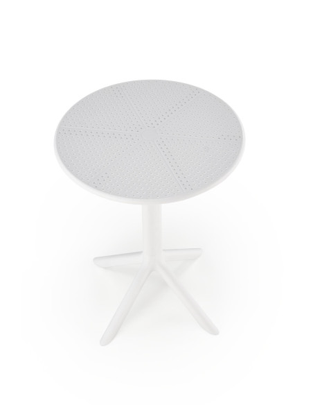 CALVO Stół Okrągły Fi60/72 cm Biały Polipropylen | Nowoczesny