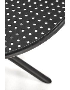 CALVO Stół Okrągły Fi60/72 cm Czarny Polipropylen | Nowoczesny 2