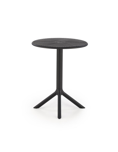 CALVO Stół Okrągły Fi60/72 cm Czarny Polipropylen | Nowoczesny