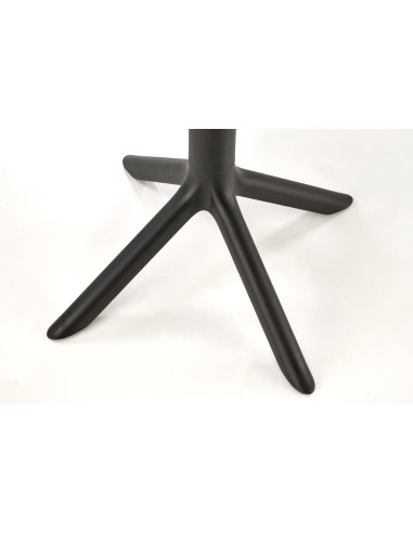 CALVO Stół Okrągły Fi60/72 cm Czarny Polipropylen | Nowoczesny