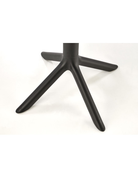 CALVO Stół Okrągły Fi60/72 cm Czarny Polipropylen | Nowoczesny