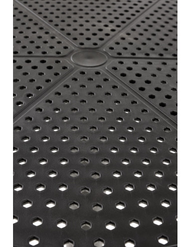 CALVO Stół Okrągły Fi60/72 cm Czarny Polipropylen | Nowoczesny