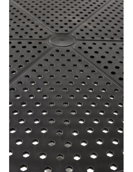 CALVO Stół Okrągły Fi60/72 cm Czarny Polipropylen | Nowoczesny