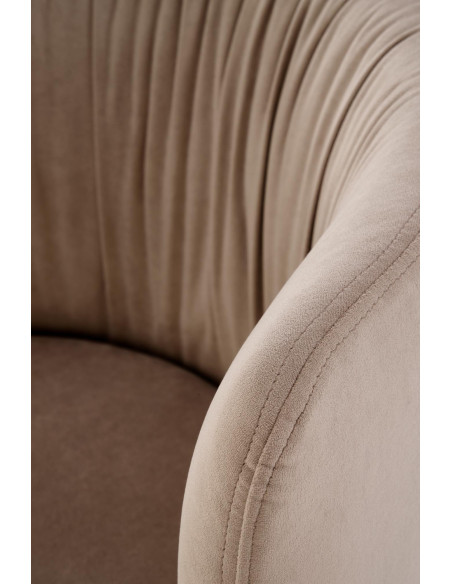 K531 Krzesło Beżowe z Kubełkowym Oparciem | Velvet, Nogi Stalowe