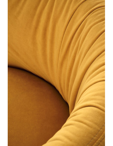 K531 Krzesło Musztardowe Velvet | Z Kubełkowym Oparciem Nogi Stalowe