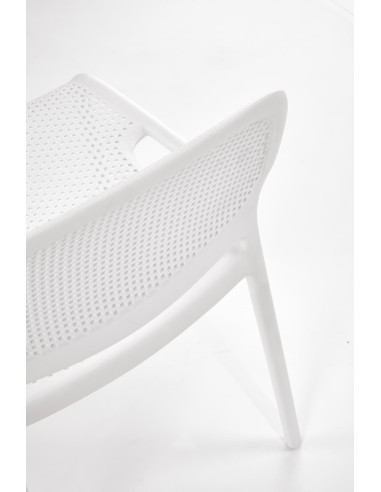K532 Krzesło Białe | Styl Perforowany, Polipropylen, Wygodne Rozwiązanie