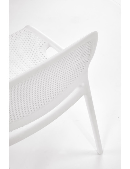 K532 Krzesło Białe | Styl Perforowany, Polipropylen, Wygodne Rozwiązanie