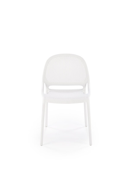 K532 Krzesło Białe | Styl Perforowany, Polipropylen, Wygodne Rozwiązanie