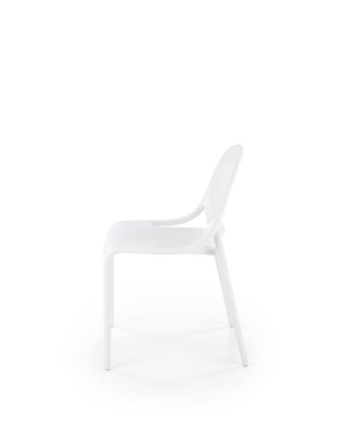 K532 Krzesło Białe | Styl Perforowany, Polipropylen, Wygodne Rozwiązanie