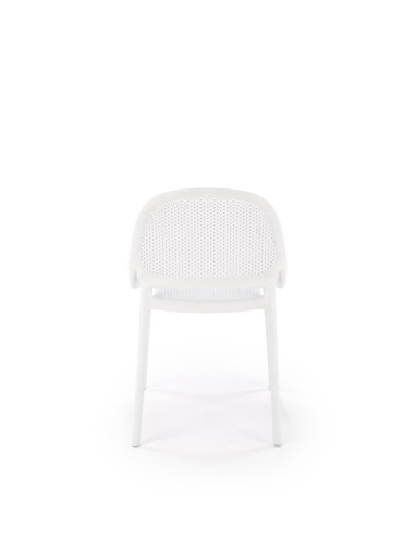 K532 Krzesło Białe | Styl Perforowany, Polipropylen, Wygodne Rozwiązanie