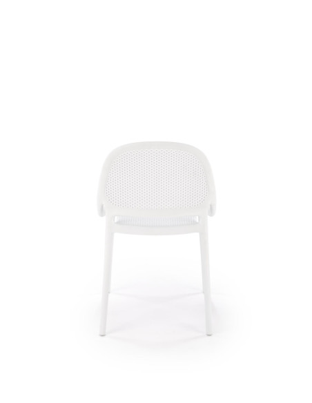 K532 Krzesło Białe | Styl Perforowany, Polipropylen, Wygodne Rozwiązanie
