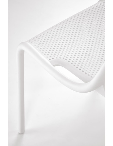 K532 Krzesło Białe | Styl Perforowany, Polipropylen, Wygodne Rozwiązanie