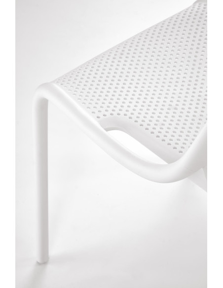 K532 Krzesło Białe | Styl Perforowany, Polipropylen, Wygodne Rozwiązanie
