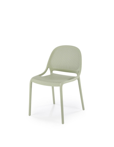 K532 Krzesło Miętowe | Styl Perforowany, Polipropylen, Wygodne Rozwiązanie
