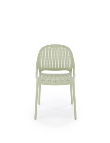 K532 Krzesło Miętowe | Styl Perforowany, Polipropylen, Wygodne Rozwiązanie