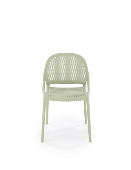 K532 Krzesło Miętowe | Styl Perforowany, Polipropylen, Wygodne Rozwiązanie