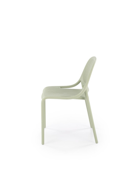 K532 Krzesło Miętowe | Styl Perforowany, Polipropylen, Wygodne Rozwiązanie