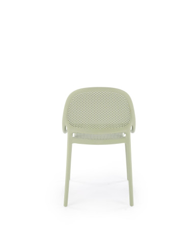 K532 Krzesło Miętowe | Styl Perforowany, Polipropylen, Wygodne Rozwiązanie