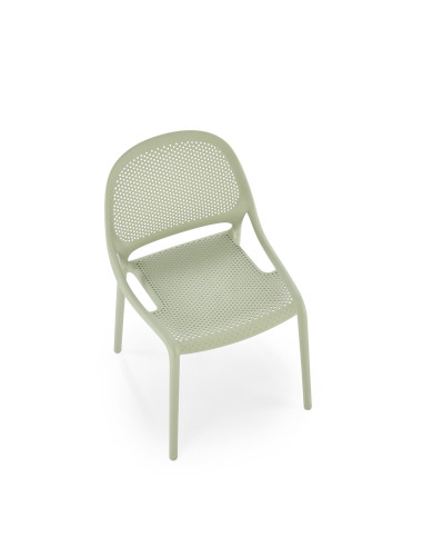 K532 Krzesło Miętowe | Styl Perforowany, Polipropylen, Wygodne Rozwiązanie