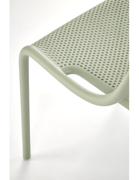 K532 Krzesło Miętowe | Styl Perforowany, Polipropylen, Wygodne Rozwiązanie
