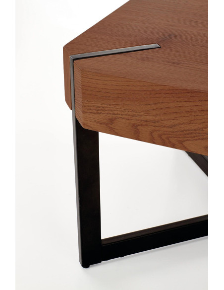 LAVIDA Ława Orzechowy/Czarny 110/60/43 cm | Nogi Stalowe, Nowoczesny Design