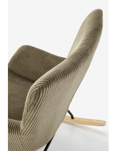 BELMIRO fotel wypoczynkowy z funkcją kołyski, oliwkowy 2