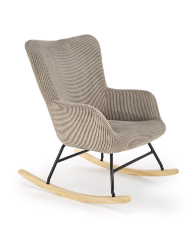 BELMIRO fotel wypoczynkowy z funkcją kołyski, popielaty
