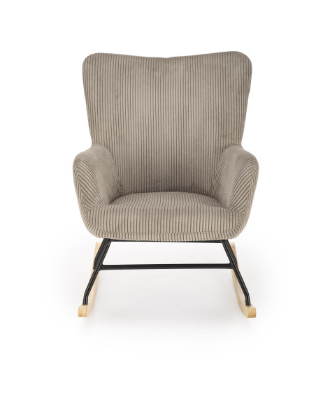 BELMIRO fotel wypoczynkowy z funkcją kołyski, popielaty