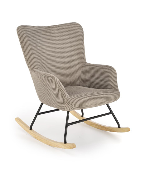 BELMIRO fotel wypoczynkowy z funkcją kołyski, popielaty