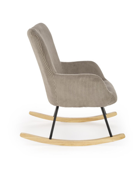 BELMIRO fotel wypoczynkowy z funkcją kołyski, popielaty