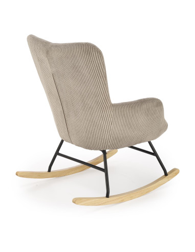BELMIRO fotel wypoczynkowy z funkcją kołyski, popielaty