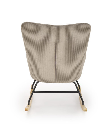 BELMIRO fotel wypoczynkowy z funkcją kołyski, popielaty